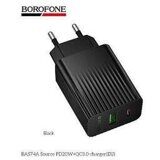 СЗУ QC3.0 PD 20W 1USB 1USBtypC BOROFONE (6941991122750) BAS74A type-C 3.0A QC3.0 PD 20W Black